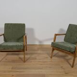 Fauteuils modèle 300-139 de l'usine Swarzędz, années 1960, lot de 2