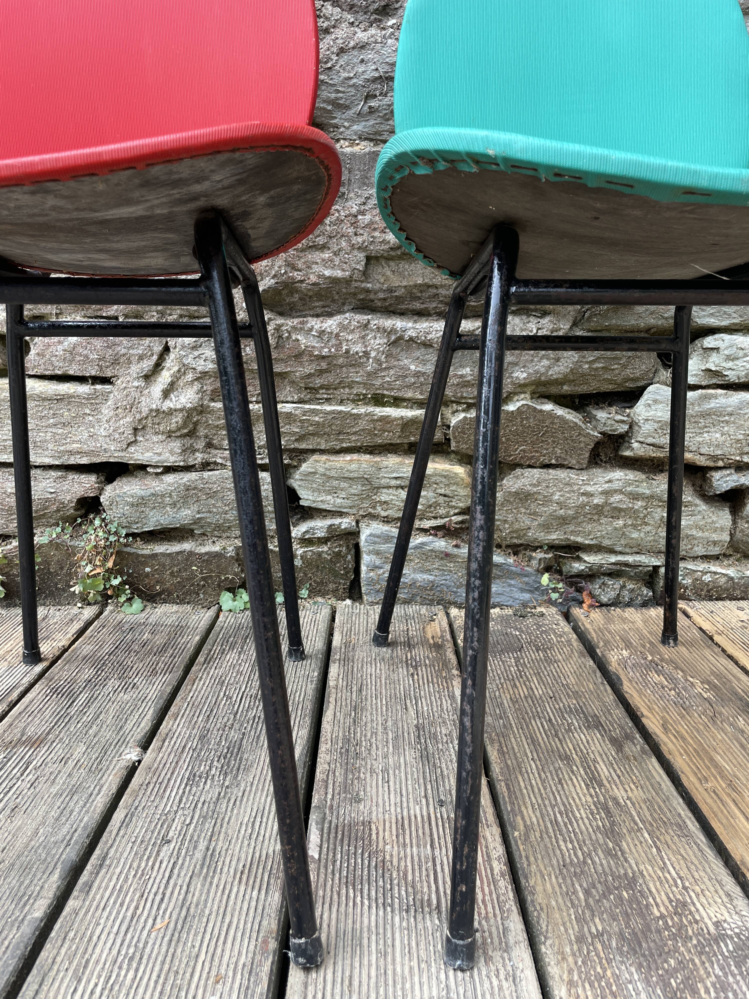 Pair of faux leather chairs from the 1950s/60s.