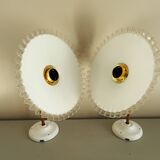Pair of vintage opaline wall sconces