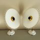 Paire d'appliques murales vintage en opaline