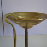 Suspension in brass and glass opaque granulated 1960s/1970s
