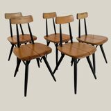 Dining set Ilmari Tapiovaara model Pirrka for Laukaan Puu 1950’s