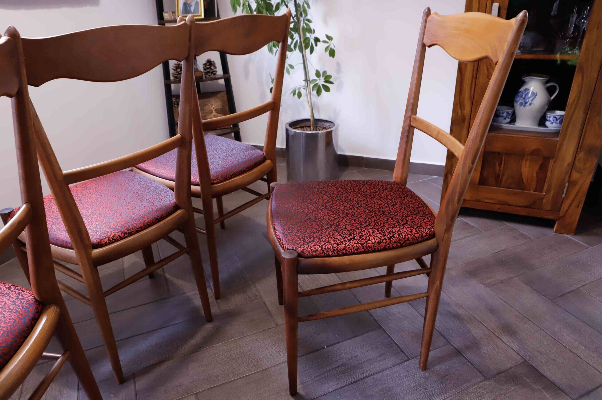 Set of retro dining chairs – Dřevotvar Jablonné nad Orlicí