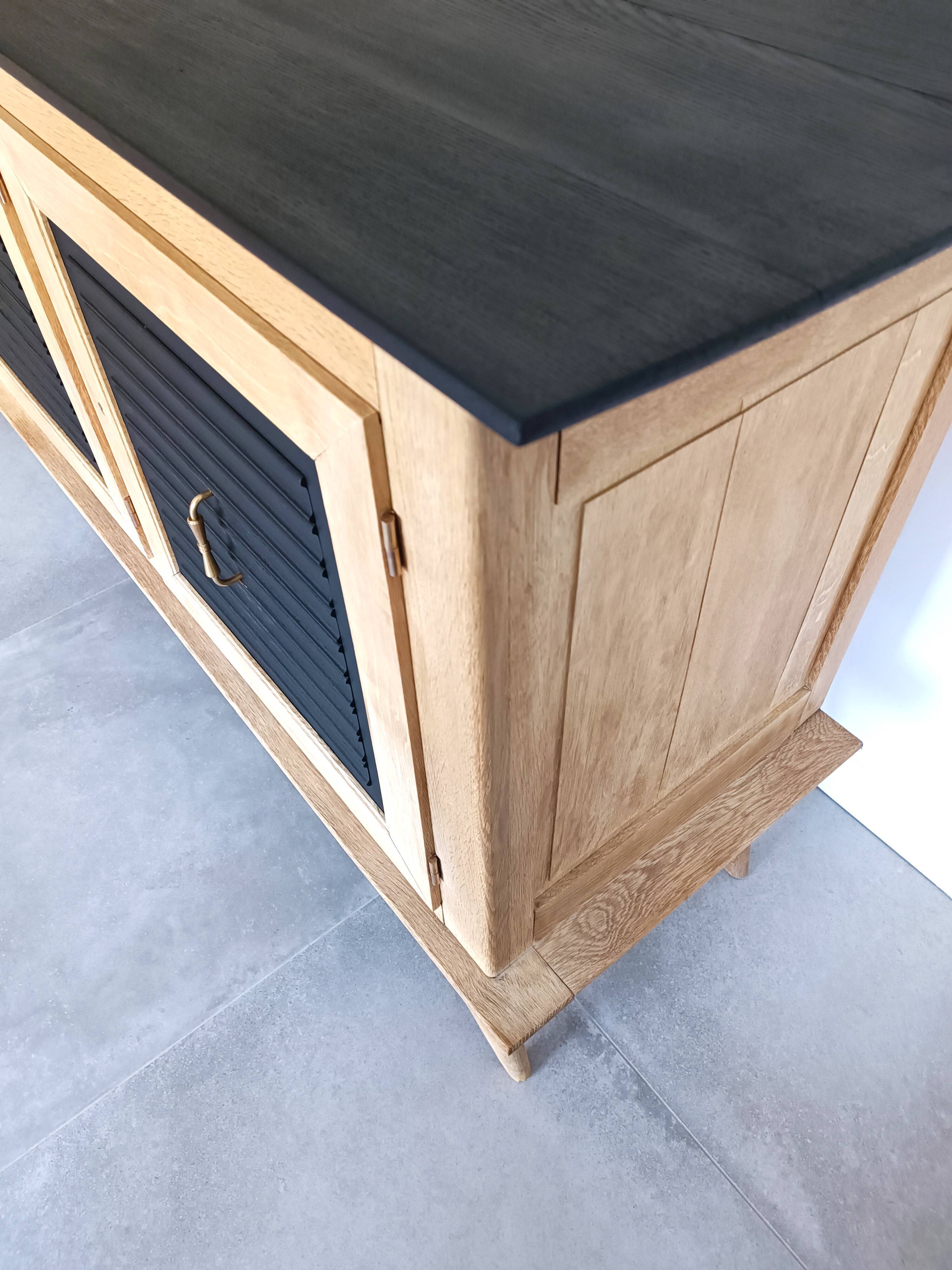 Cabinet from the 50s in solid oak signed FNA N° 0049