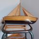 Wooden boat model sailboat