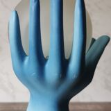 Blue ceramic hand lamp