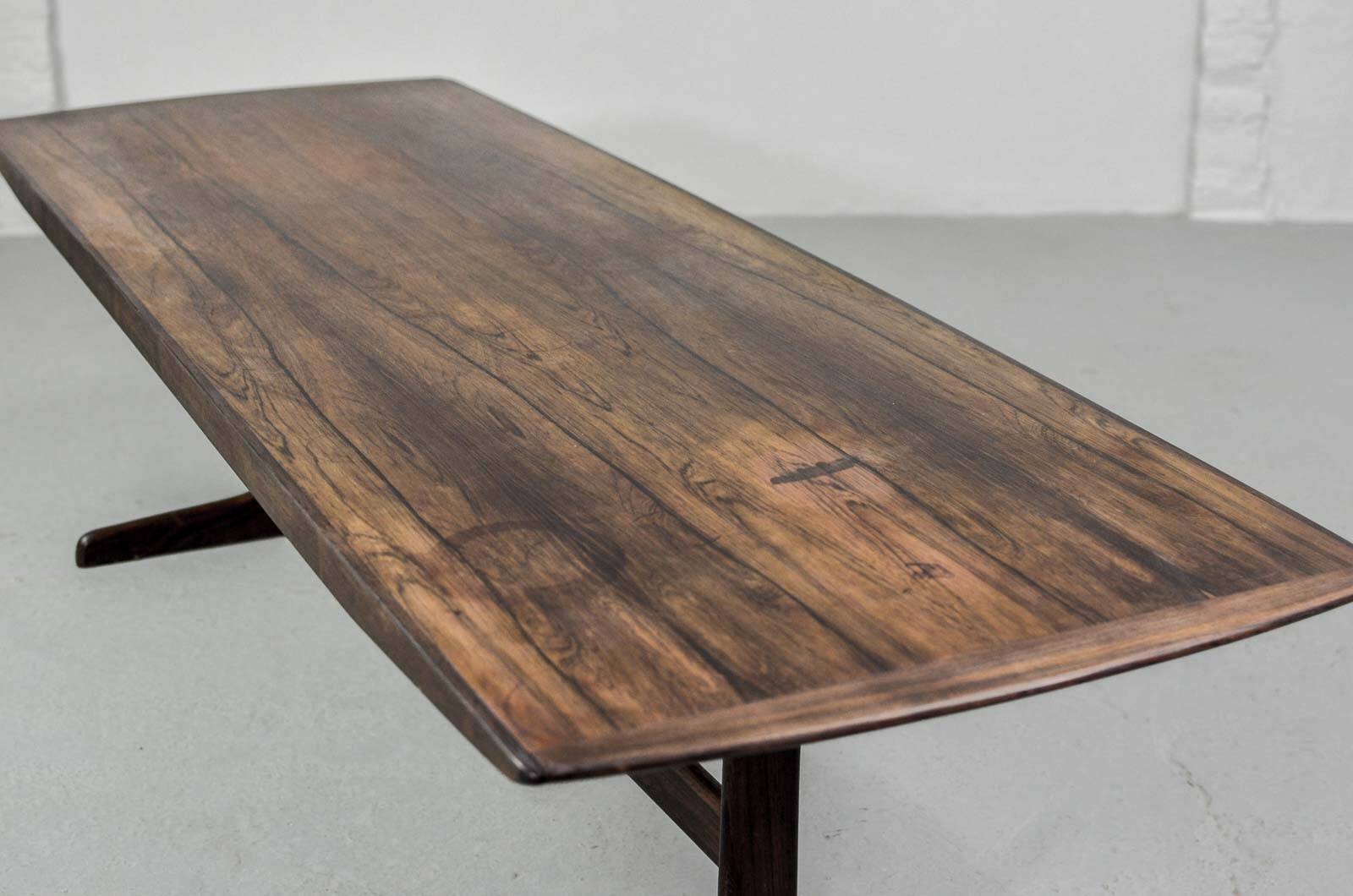 Large Fristho Dutch Design Rosewood Coffee Table for Topform, 1970s