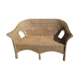 Bench 2 seats wicker