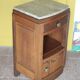Art Deco bedside table, wooden Art Deco nightstand with marble top.