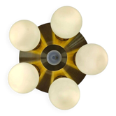 Rare Midcentury Flush Mount Sputnik, Space Age, 1970s