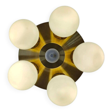 Rare Midcentury Flush Mount Sputnik, Space Age, 1970s