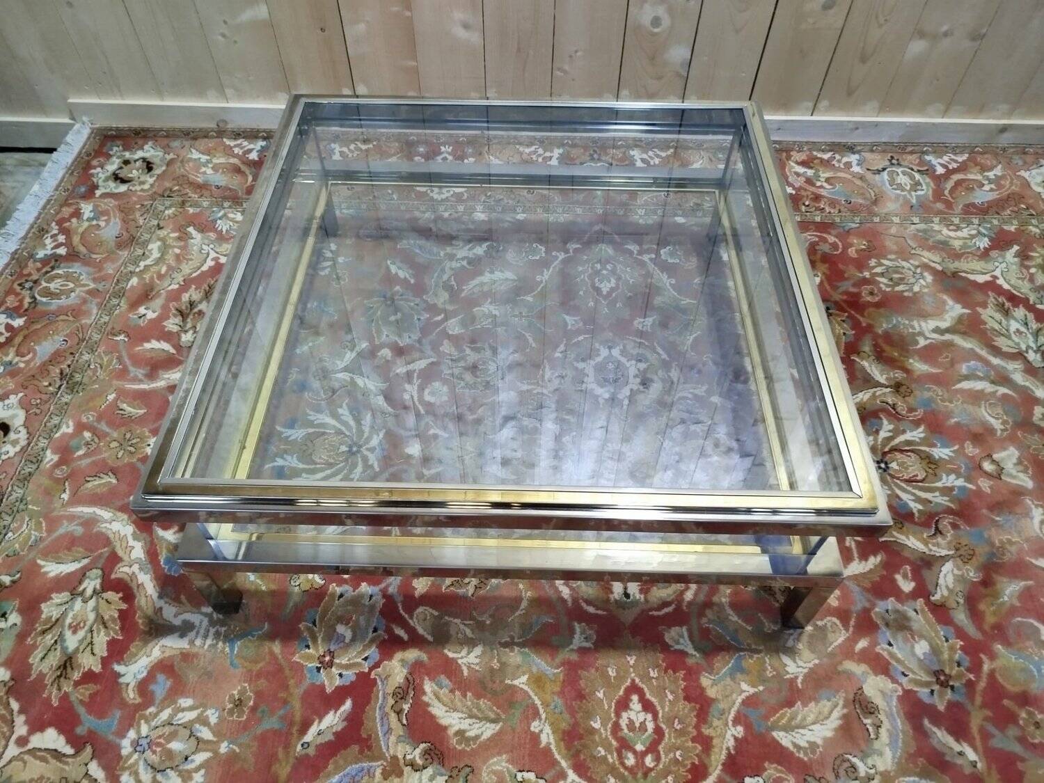 Table basse en verre par Willy Rizzo