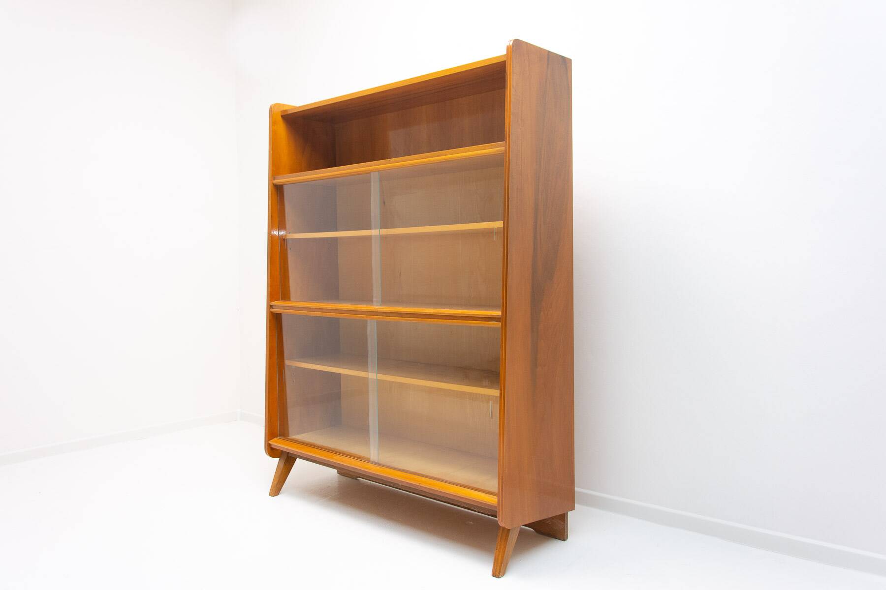 Mid century walnut bookcase by František Jirák, 1960´s, Czechoslovakia