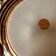 Art deco ceiling light in brass and textured glass