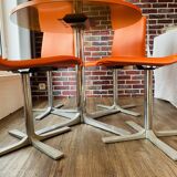 Table + 4 seventies chairs in superb condition NF 🇫🇷