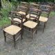 6 straw bistro chairs