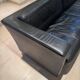 Black leather sofa by Sede – Design by Andrée Putman – 1990s