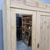 Beautiful Art Nouveau wardrobe with mirror