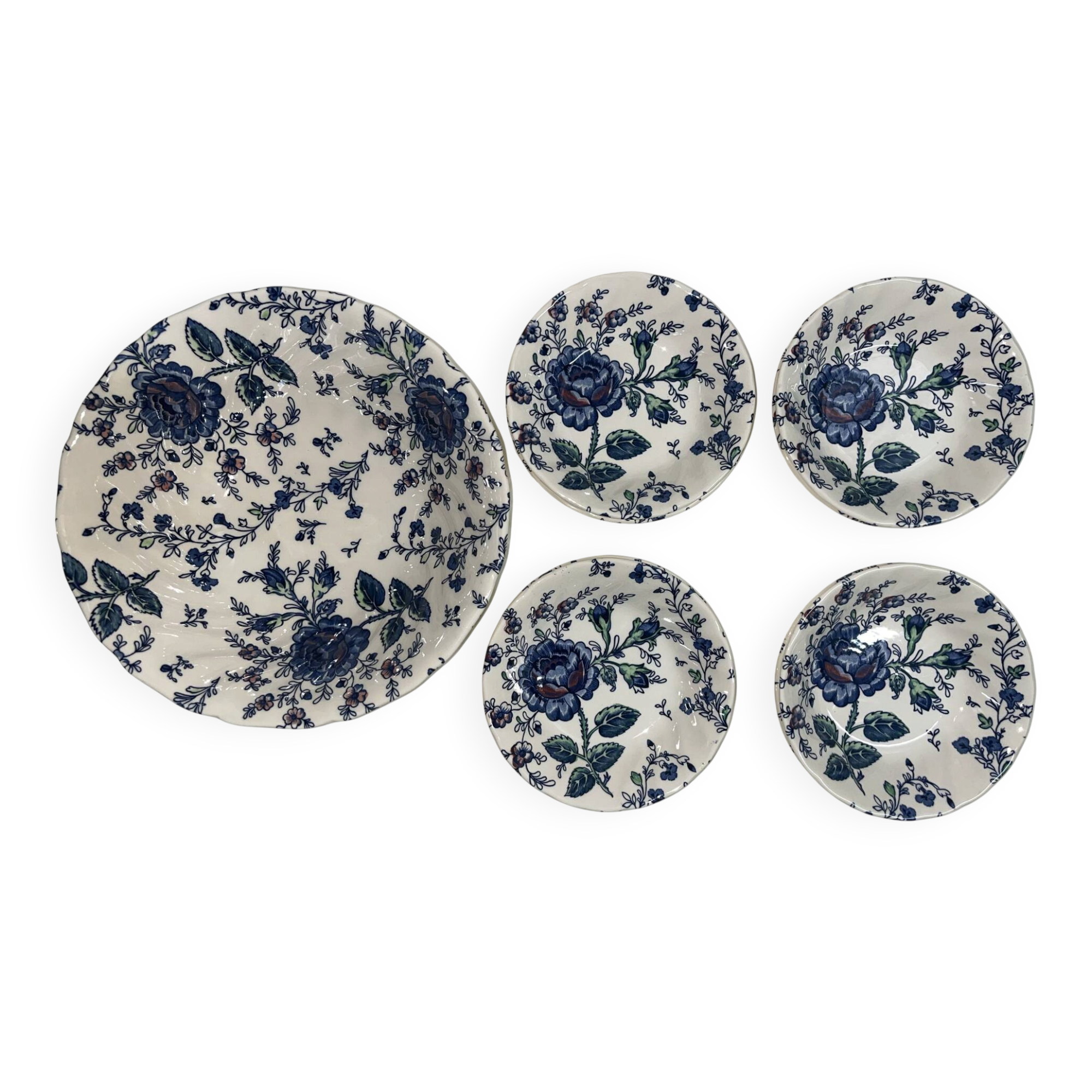 Dessert service set Johnson Brothers - Rose Chintz Blue