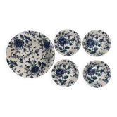 Lot service à dessert Johnson Brothers - Rose Chintz Blue