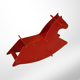 Cheval à bascule en contreplaqué constructiviste rouge, Suisse Années 1960