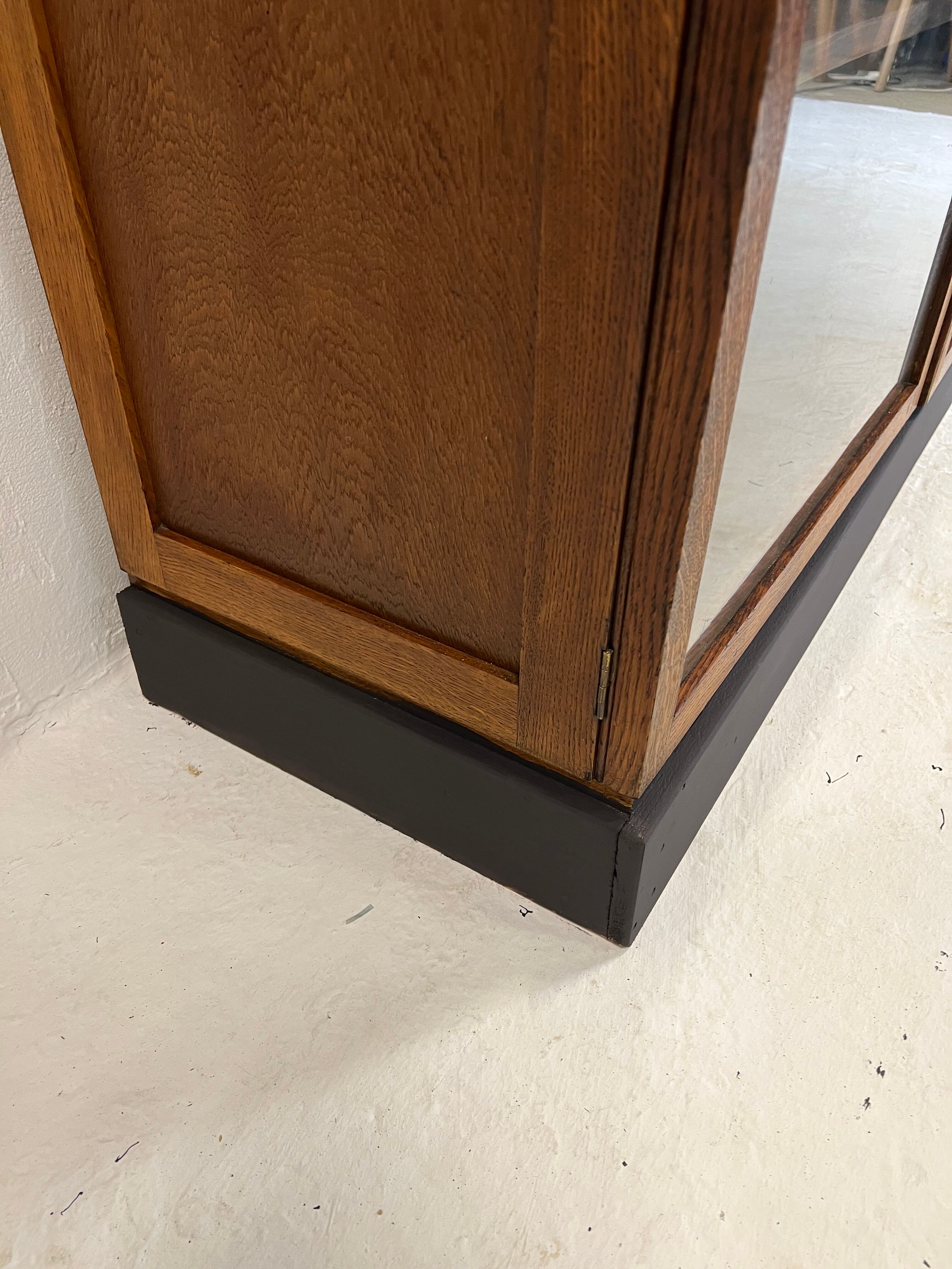 Oak showcase from the 50s