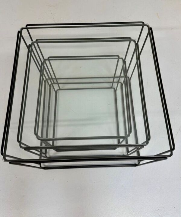 Lot 3 tables basse gigogne design des années 70 Max Sauze vintage
