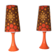 Pair of lamps with pop lampshade from the 70s