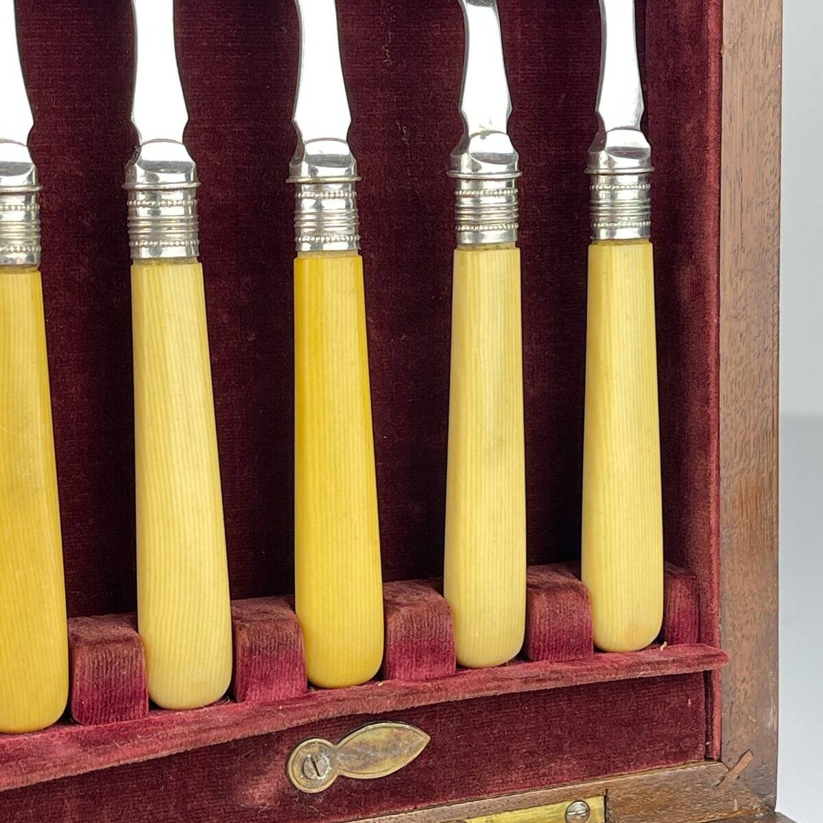 Antique Silver-Plated Fish Knives and Forks for 12 People from Sheffield, England, 1910s, Set of 24