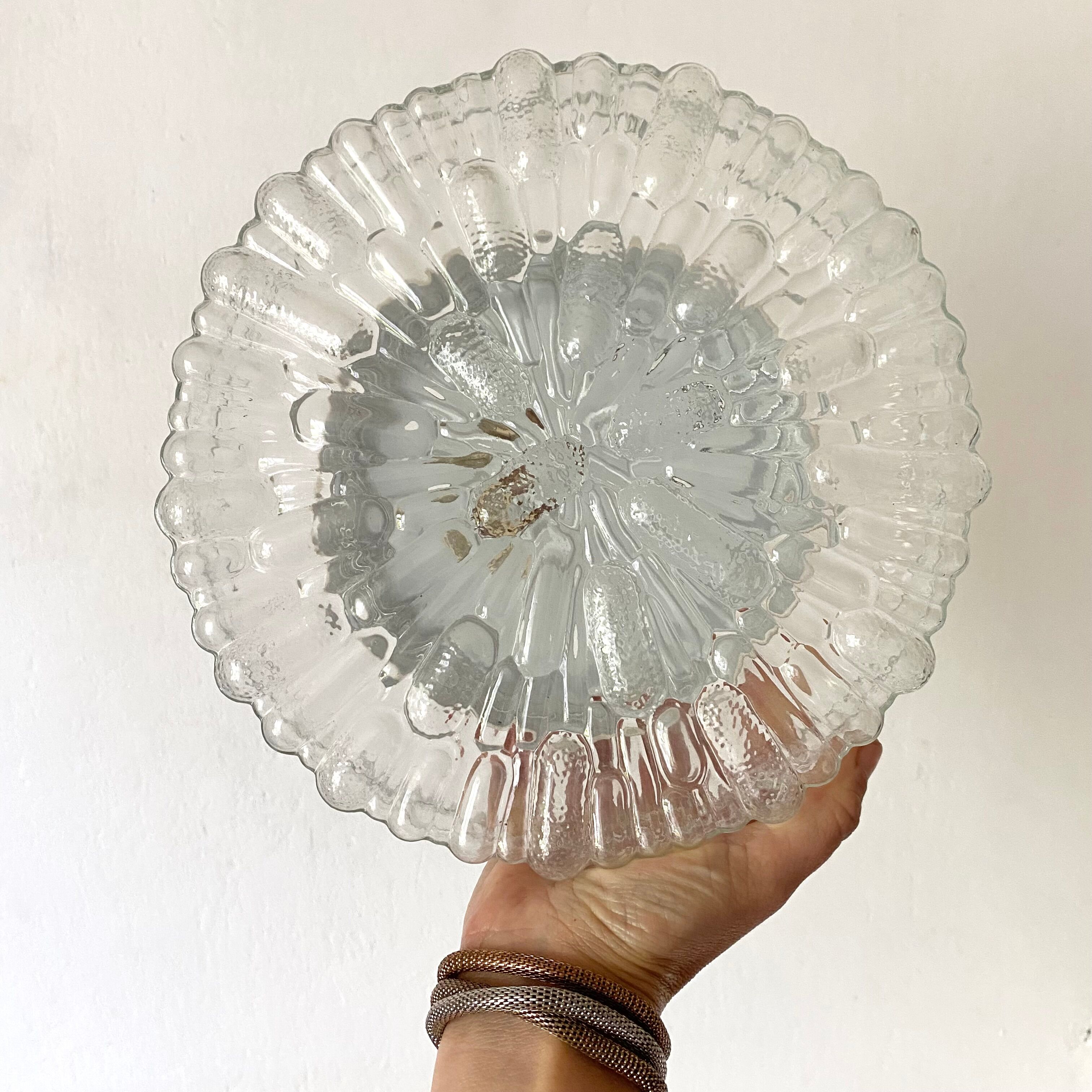 Vintage round glass ceiling lamps