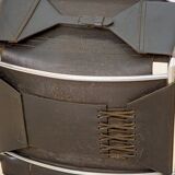 Pair of "SZ02" black leather armchairs by Martin Visser for Spectrum 60's