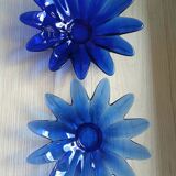 Deux vases, vintage, bleu cobalt, vide-poche, plateau decoratif, plat de table, plat de présentation