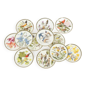 12 assiettes "oiseaux chanteurs du monde", Franklin Wedgwood Singer Arthur 1977