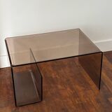 Smoked plexiglass coffee table