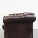 Canapé Chesterfield 3 places en cuir de vache de style anglais