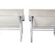 Pair of De Sede Armchairs in White Leather and Steel, Switzerland 1970's