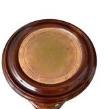 Round wooden bedside table, 1 door