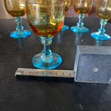 7 glasses of crystal liquor from Portieux Model Georges Sand No crack or Gin