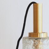 Carl fagerlund style cylindrical textured glass pendant light