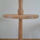 Light wood floor lamp with Art Deco wooden shelf