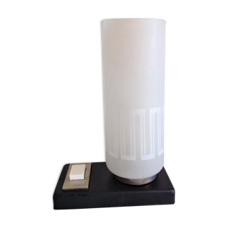 Bedside lamp tube frosted glass / vintage 60s-70s