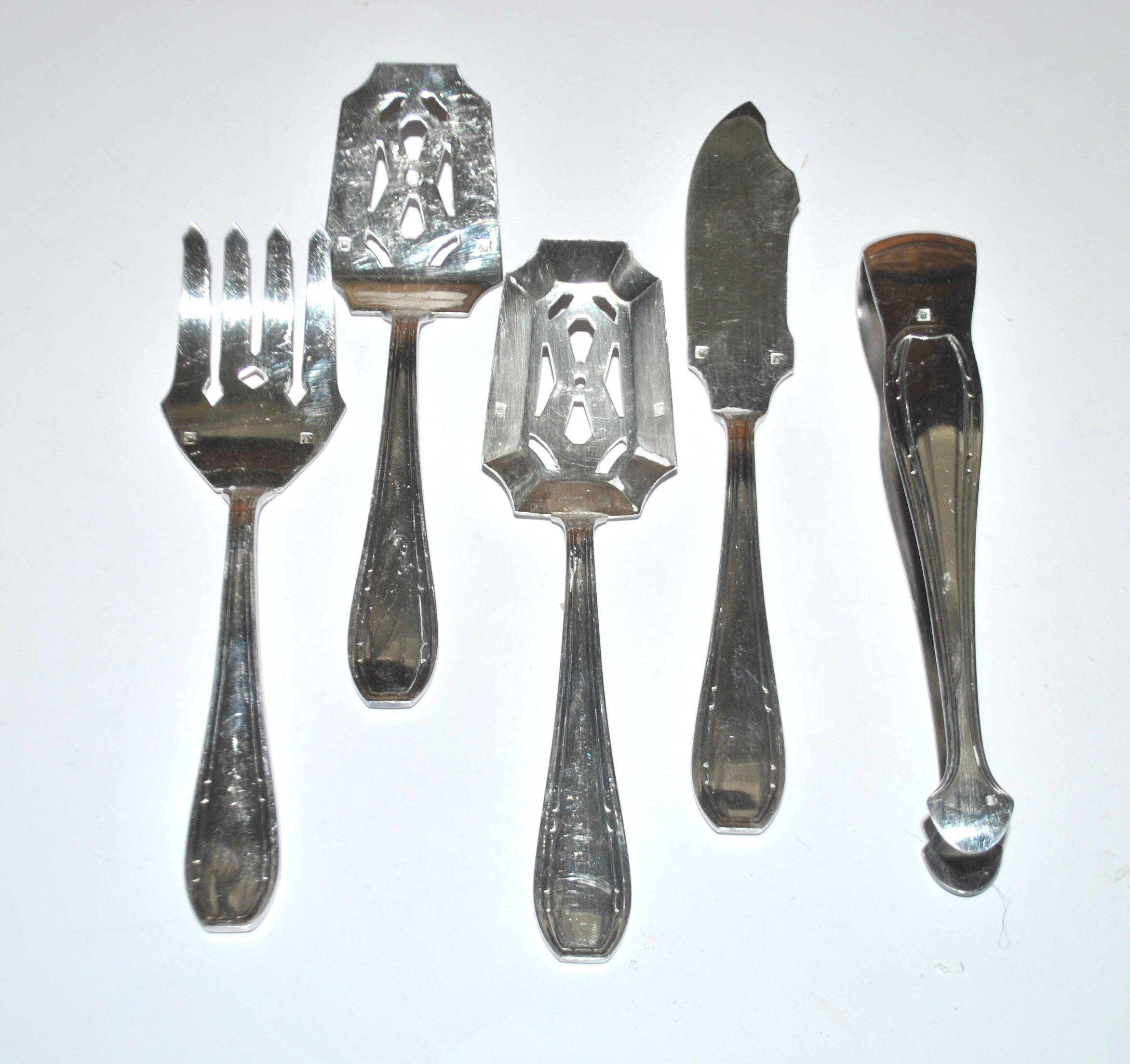 LCF vintage silverware design 1950s Le Couvert Français hors d'oeuvres service