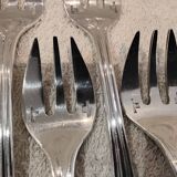 6 silver-plated oyster forks by Christofle, Albi pattern