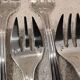 6 silver-plated oyster forks by Christofle, Albi pattern