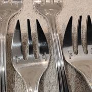 6 silver-plated oyster forks by Christofle, Albi pattern