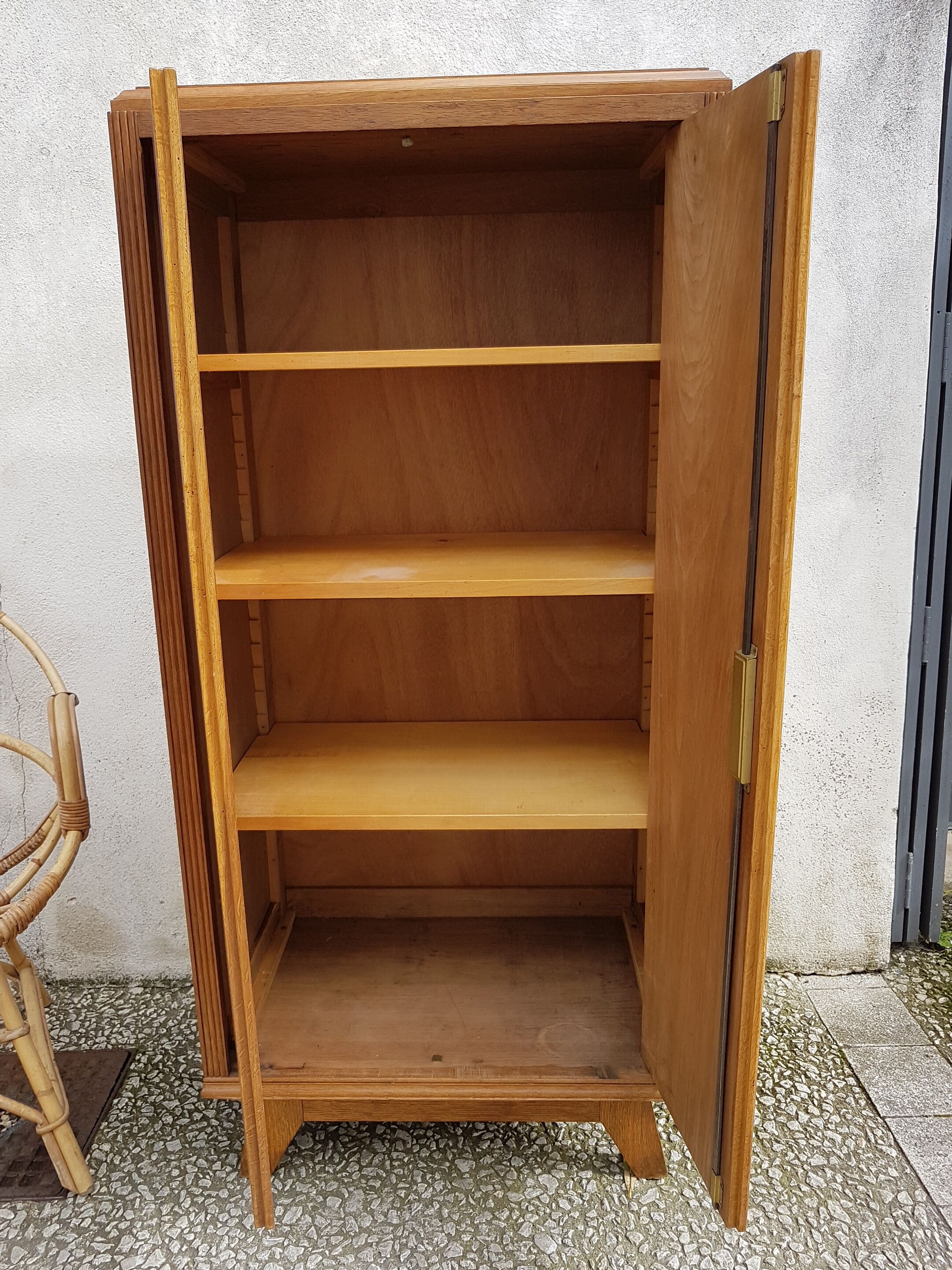 Small vintage wooden wardrobe