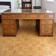 Rare Minister's Desk "Double Face" – 18 drawers – 120x120cm