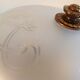 Round ceiling lamp in frosted glass art deco style