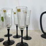 Six vintage champagne glasses Luminarc Octime 70s-80s