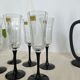 Six vintage champagne glasses Luminarc Octime 70s-80s